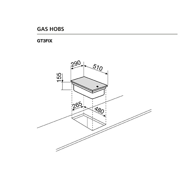 Glemgas Electric Fryer 30cm GLGT3FIX - Stainless Steel